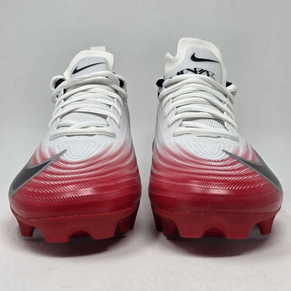 Nike Vapor Speed 3 Football Cleats White Red Black FB3303-102 Men's Size 8 New